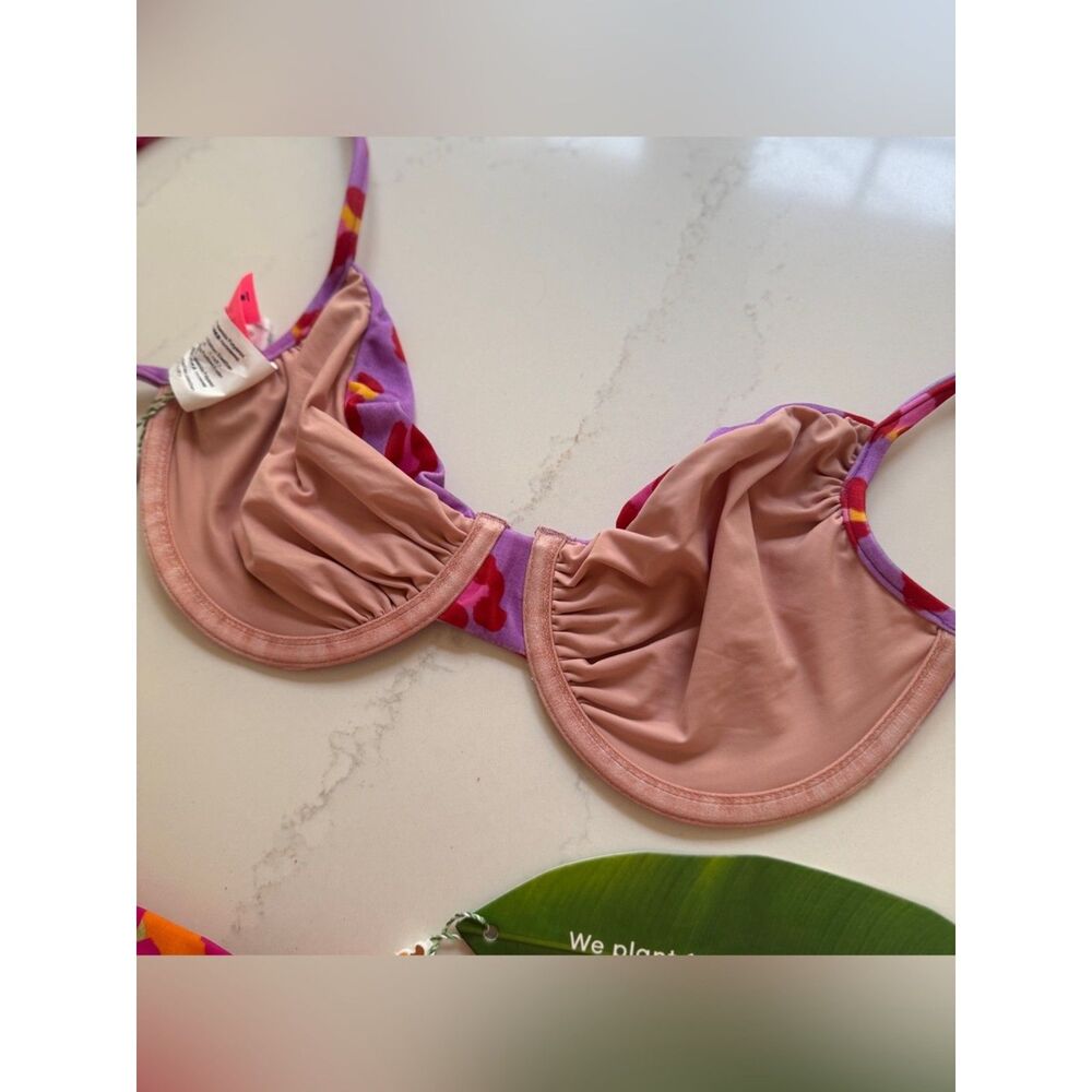 2pc new with tags Farm Rio Maxi Leopard Patch Bikini Top and Bottom SET - Medium - Picture 5 of 11